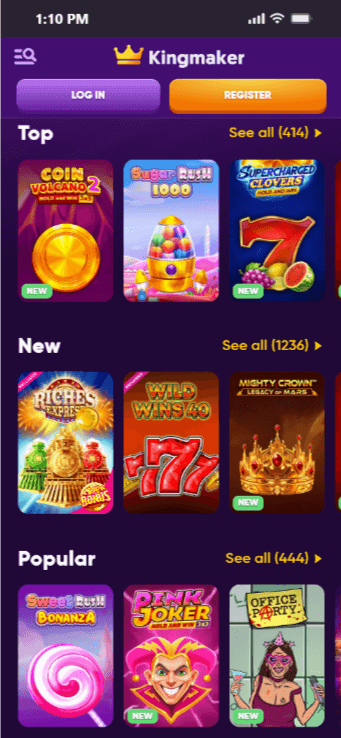 Play the hottest pokies at Australias top Casino Kingmaker