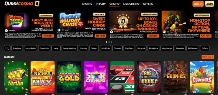 QuinnCasino non Gamstop casino games and promotions