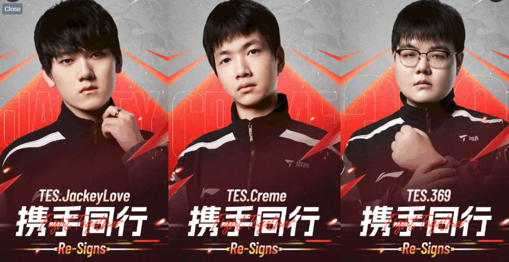 top esports roster
