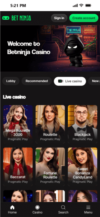 Play casino games at Australia's top online casino Betninja
