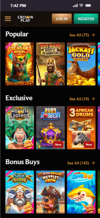 Play casino games at Canada's top online casino Crownplay