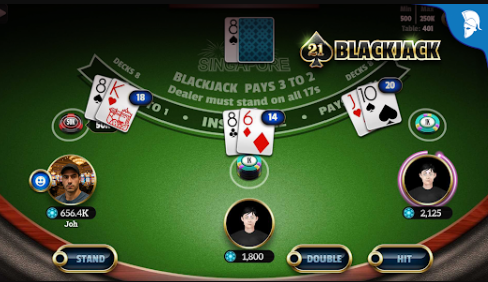 Người chơi có thể thực hiện nhiều hành động khác nhau khi chơi Xì Dách