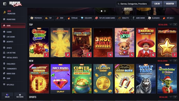 A look at the most popular pokies at Mafia Casino.