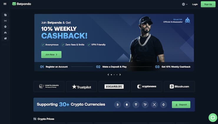 A snapshot of BetPanda, one of the best Monero casinos for US players.