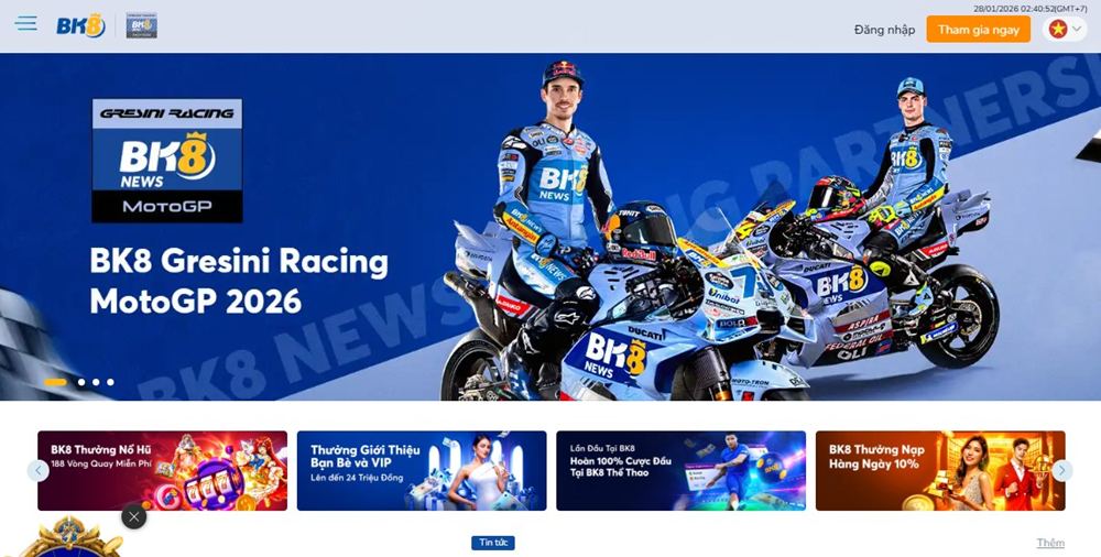 หน้าแรกของ BK8