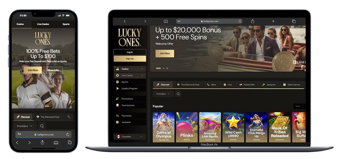 lucky ones - casino en ligne Canada fiable
