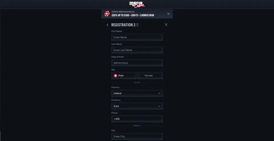 remplir le formulaire d'inscription