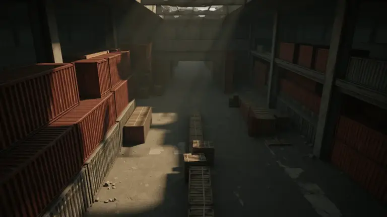 Cache map tactical overview in Counter-Strike 2 showing mid-lane and A site industrial layout