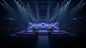 Professional esports arena stage setup for IEM Cologne CS2 Major grand final championship match
