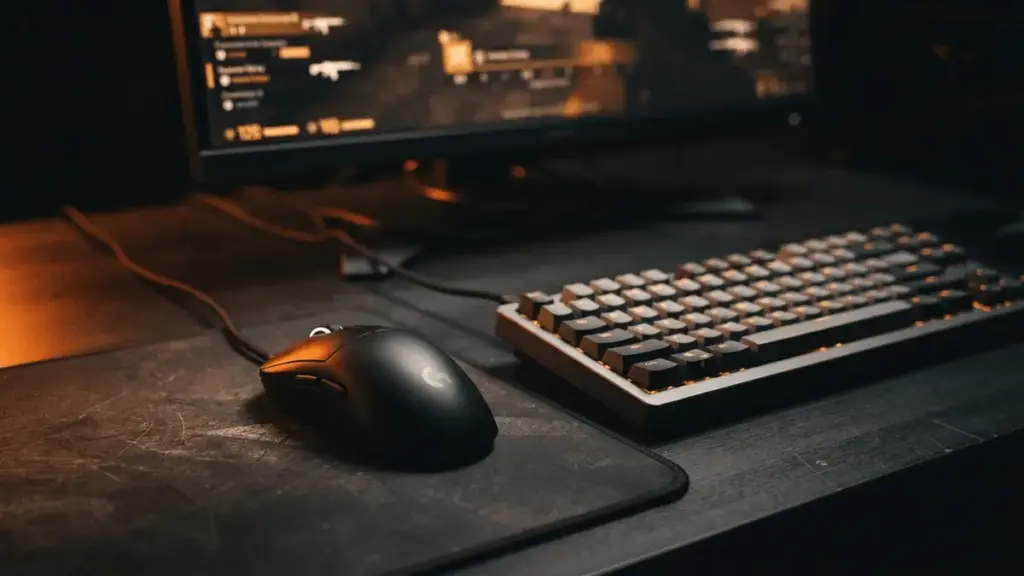 Gaming peripherals lit by orange light representing fnatic's new CS2 roster signing