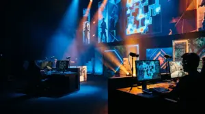 Counter-Strike 2 elimination match on a dramatic esports tournament stage