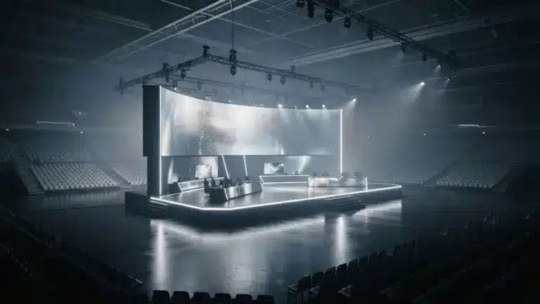 Esports arena prepared for the 2026 Esports World Cup in Paris